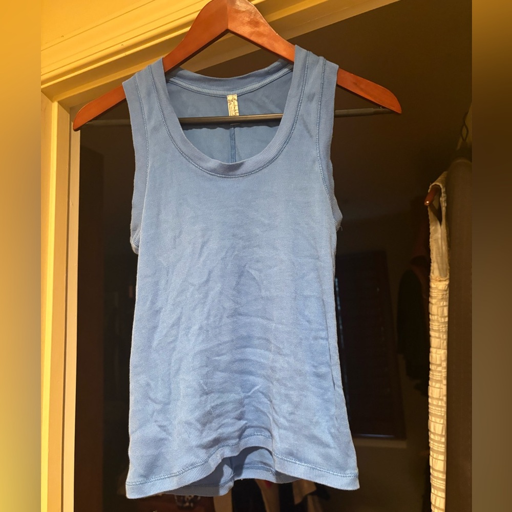 Free People Blue tank top